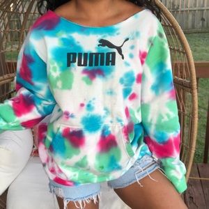Puma tie dye sweatshirt Clearance